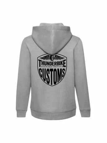 Thunderbike Kids Hoodie New Custom Grau 4 Thunderbike Kids Hoodie New Custom Grau – Bild 2