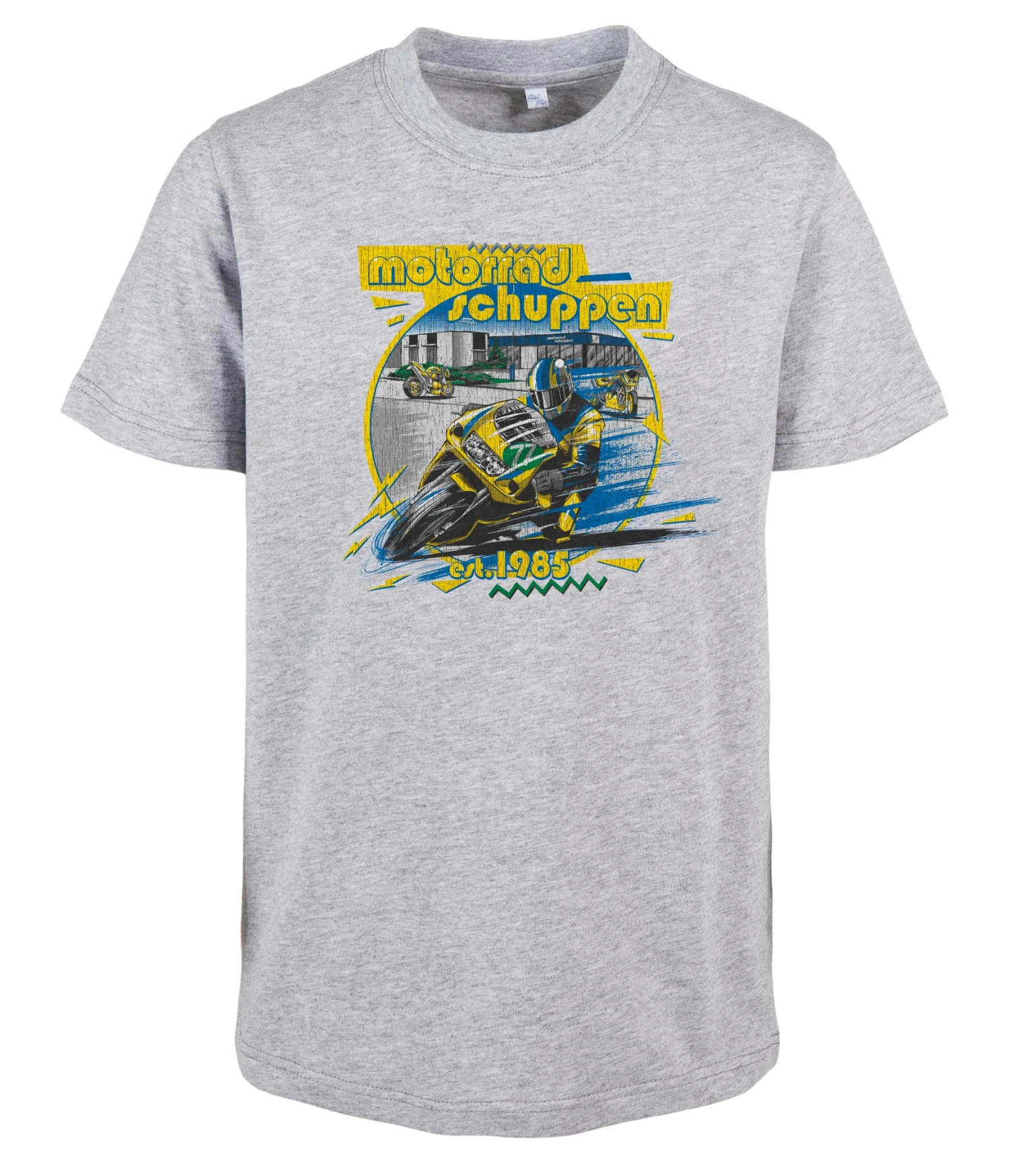 Thunderbike Kinder T-Shirt Motorradschuppen Hellgrau 3 Thunderbike Kinder T-Shirt Motorradschuppen Hellgrau