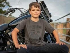 Thunderbike Kinder T-Shirt Chopper Biker Grau -Thunderbike Verkaufsgeschäft 19 01 134 4