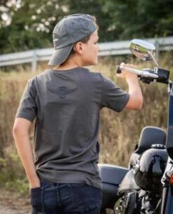 Thunderbike Kinder T-Shirt Chopper Biker Grau -Thunderbike Verkaufsgeschäft 19 01 1343v 3