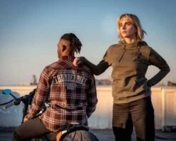 Thunderbike Damen Hoodie Grunge Skull Olive -Thunderbike Verkaufsgeschäft 19 10 1134v 31