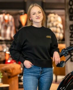 Thunderbike Damen Sweater Oversize Genuine Service Schwarz -Thunderbike Verkaufsgeschäft 19 10 1511v 3