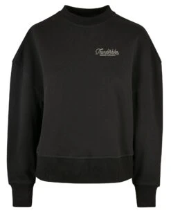 Thunderbike Damen Crop Sweater Racing Schwarz