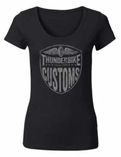 Thunderbike Damen T-Shirt New Custom, Schwarz