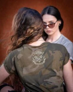 Thunderbike Damen T-Shirt Speed Skull Olive -Thunderbike Verkaufsgeschäft 19 11 1116v 2