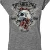 Thunderbike Damen T-Shirt Grunge Skull Grau 1 Thunderbike Damen T-Shirt Grunge Skull Grau -Thunderbike Verkaufsgeschäft 19 11 1133 12