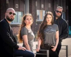 Thunderbike Damen T-Shirt Classic Vintage Grau -Thunderbike Verkaufsgeschäft 19 11 1233v 4