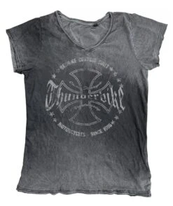 Thunderbike Damen T-Shirt Malteser Grau