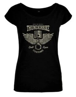 Thunderbike Damen T-Shirt Flying Piston Schwarz