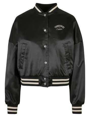 Thunderbike Damen College Blouson Jacke Customs Schwarz 3 Thunderbike Damen College Blouson Jacke Customs Schwarz