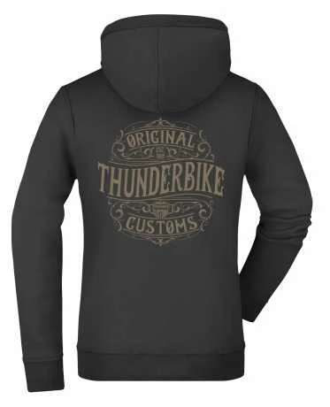 Thunderbike Damen Zip Hoodie Original Schwarz 4 Thunderbike Damen Zip Hoodie Original Schwarz – Bild 2