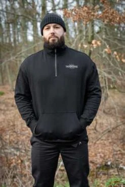 Thunderbike Troyer 1/4 Zip Sweater Schwarz -Thunderbike Verkaufsgeschäft 19 30 1191v 11