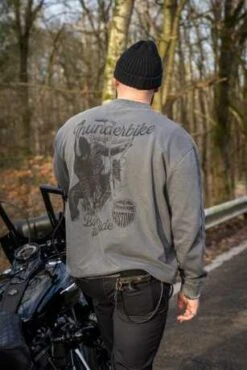 Thunderbike Sweater Vintage Biker Grau -Thunderbike Verkaufsgeschäft 19 30 1193v 21