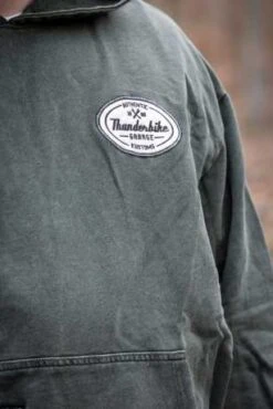Thunderbike Hoodie Garage Olive Grün -Thunderbike Verkaufsgeschäft 19 30 1194v 31