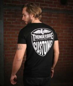 Thunderbike V-Neck T-Shirt New Custom Schwarz 11 Thunderbike V-Neck T-Shirt New Custom Schwarz -Thunderbike Verkaufsgeschäft 19 31 1011a 4