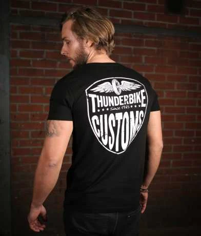 Thunderbike V-Neck T-Shirt New Custom Schwarz 6 Thunderbike V-Neck T-Shirt New Custom Schwarz – Bild 4