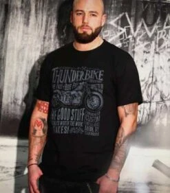 Thunderbike T-Shirt Flying Pan, Schwarz -Thunderbike Verkaufsgeschäft 19 31 1021v 32