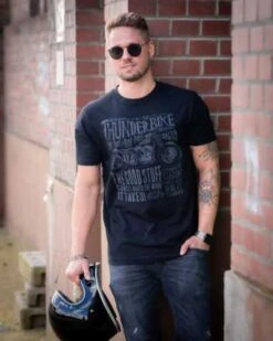 Thunderbike T-Shirt Flying Pan, Schwarz -Thunderbike Verkaufsgeschäft 19 31 1021v 5