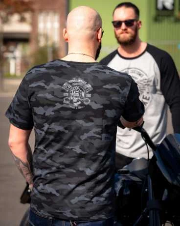 Thunderbike T-Shirt Bearded Skull Schwarz/grau 6 Thunderbike T-Shirt Bearded Skull Schwarz/grau – Bild 4