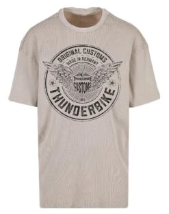 Thunderbike T-Shirt Washed Rib Oversize Flying Customs Stone