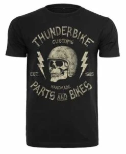 Thunderbike T-Shirt Helmet Skull Schwarz