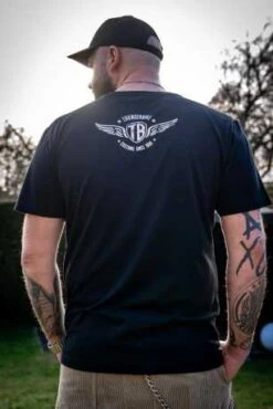 Thunderbike T-Shirt Vintage Wheel Schwarz -Thunderbike Verkaufsgeschäft 19 31 1311v 4