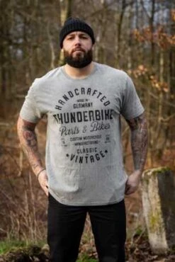 Thunderbike T-Shirt Handcrafted Grau -Thunderbike Verkaufsgeschäft 19 31 1423 222l 11