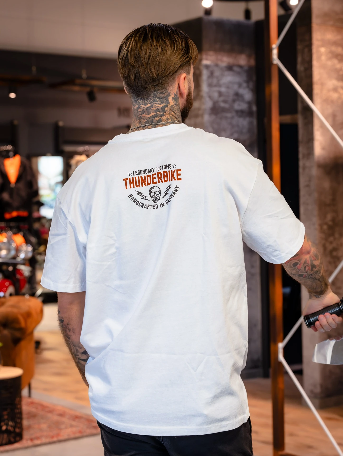 Thunderbike T-Shirt Oversize Genuine Service Weiß 7 Thunderbike T-Shirt Oversize Genuine Service Weiß – Bild 5