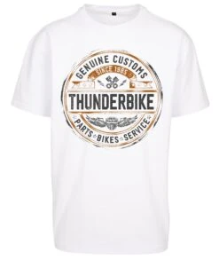 Thunderbike T-Shirt Oversize Genuine Service Weiß