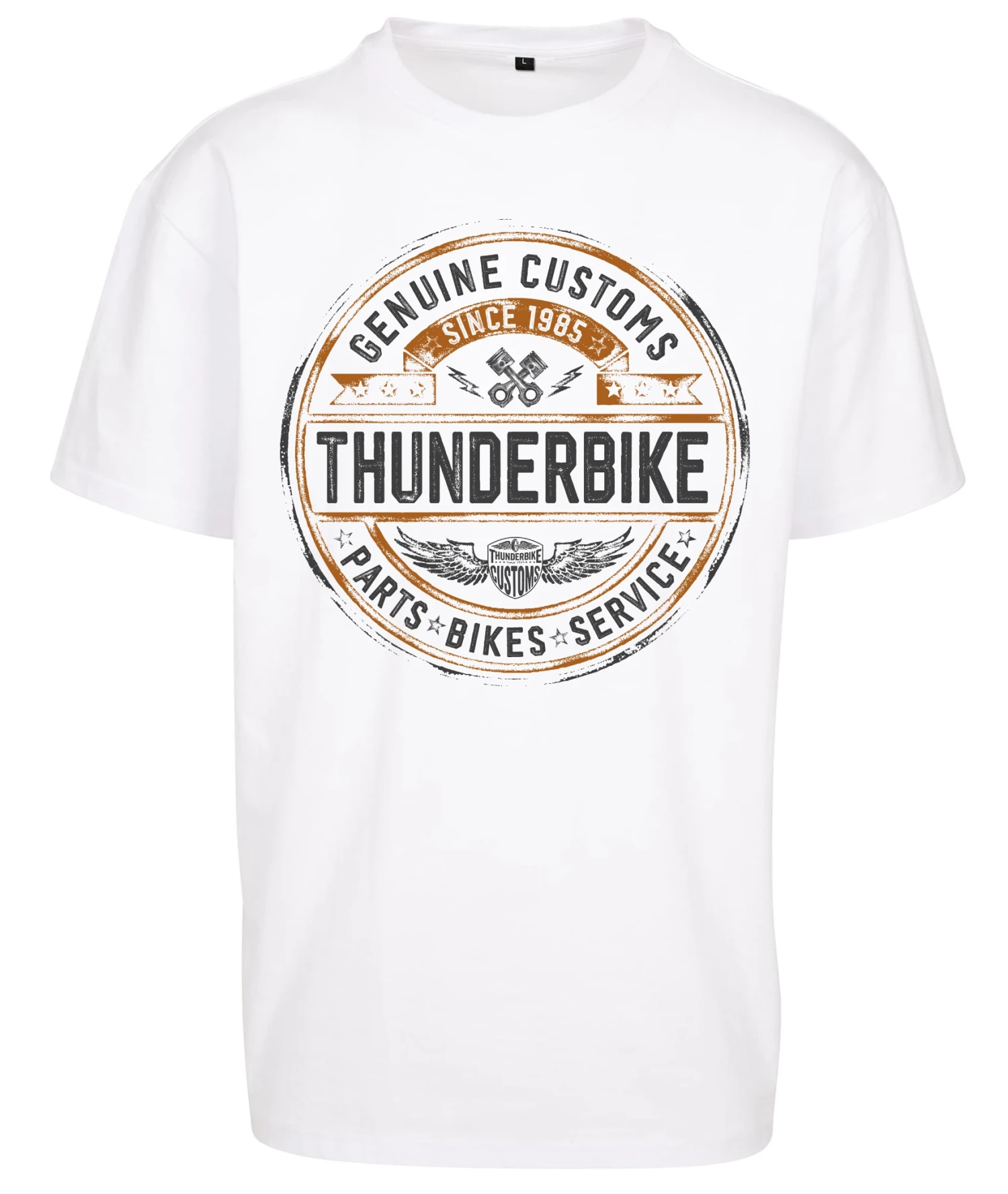 Thunderbike T-Shirt Oversize Genuine Service Weiß 3 Thunderbike T-Shirt Oversize Genuine Service Weiß