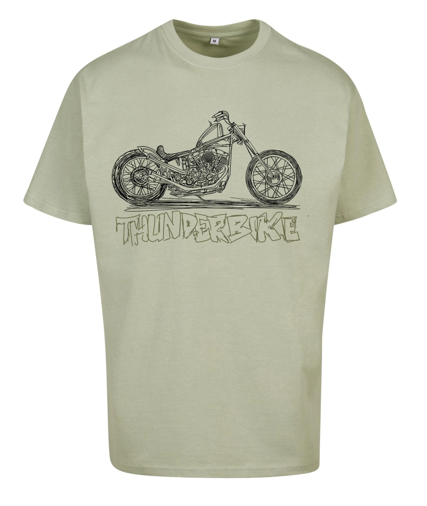 Thunderbike T-Shirt Oversize Sketch Glamor Mint Grün 3 Thunderbike T-Shirt Oversize Sketch Glamor Mint Grün