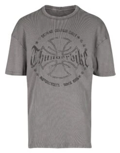Thunderbike T-Shirt Washed Rib OversizeMalteser Grau