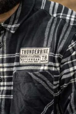 Thunderbike Karohemd Schwarz/beige -Thunderbike Verkaufsgeschäft 19 32 1190v 21