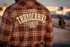 Thunderbike Herren Flanellhemd Karo Cherry/honey -Thunderbike Verkaufsgeschäft 19 32 1197v 41