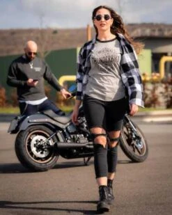 Thunderbike Flanellhemd Original Weiß/schwarz -Thunderbike Verkaufsgeschäft 19 32 1272v 2