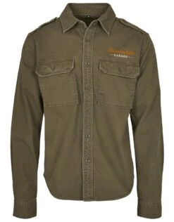 Thunderbike Hemd Vintage Garage Oliv Grün