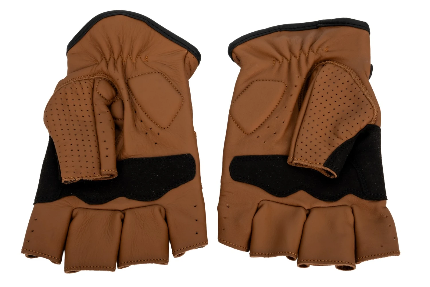 Thunderbike Porto Halbfinger-Handschuh Braun 5 Thunderbike Porto Halbfinger-Handschuh Braun – Bild 3