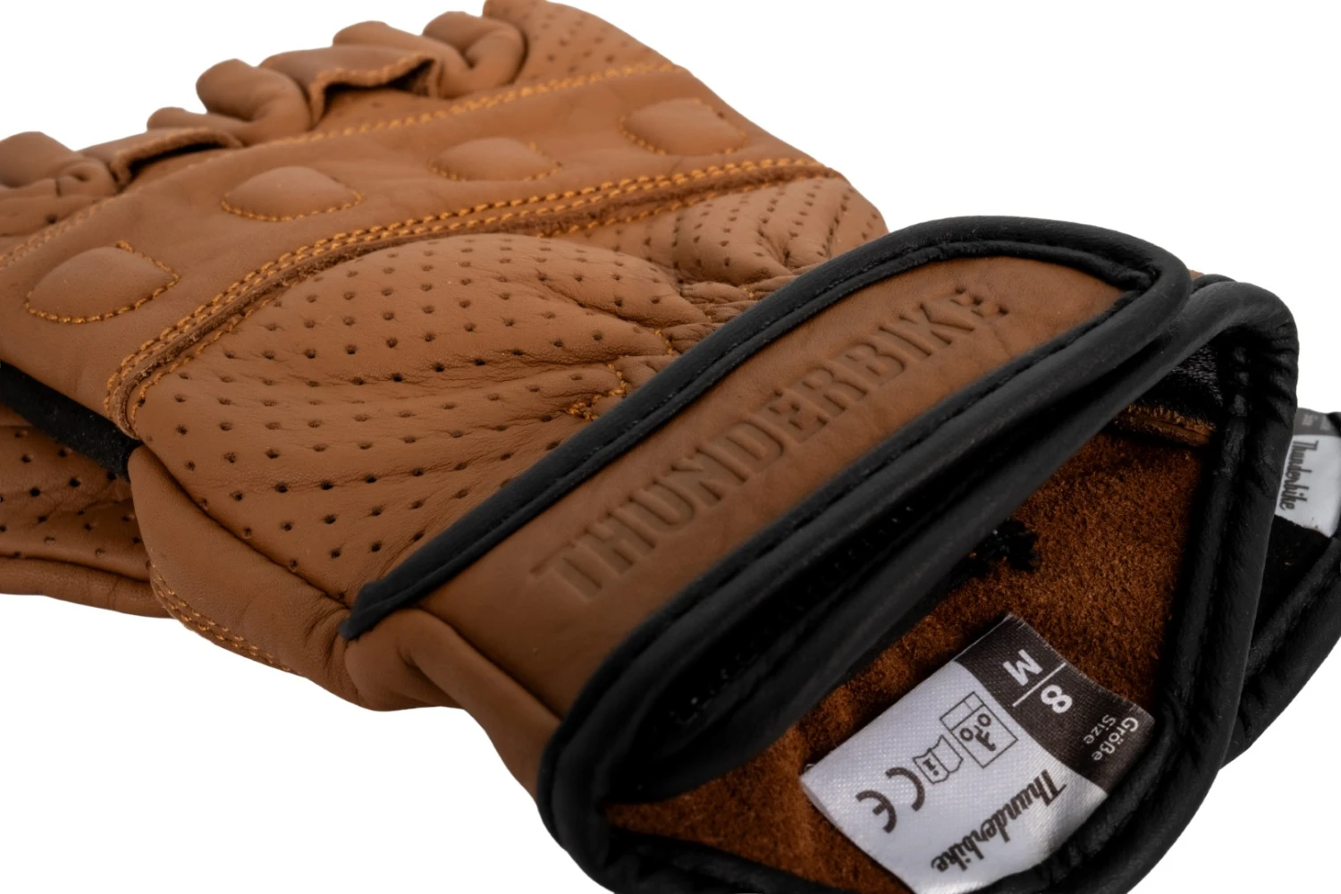 Thunderbike Porto Halbfinger-Handschuh Braun 7 Thunderbike Porto Halbfinger-Handschuh Braun – Bild 5