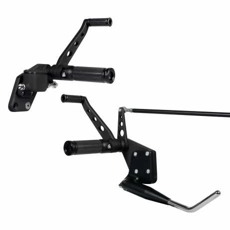 Fußrastenanlage Satin Schwarz Cut 3 Fußrastenanlage Satin Schwarz Cut