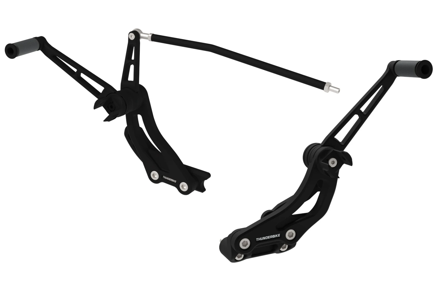 Fußrasten Vorverlegungskit Phantom Schwarz Matt 3 Fußrasten Vorverlegungskit Phantom Schwarz Matt