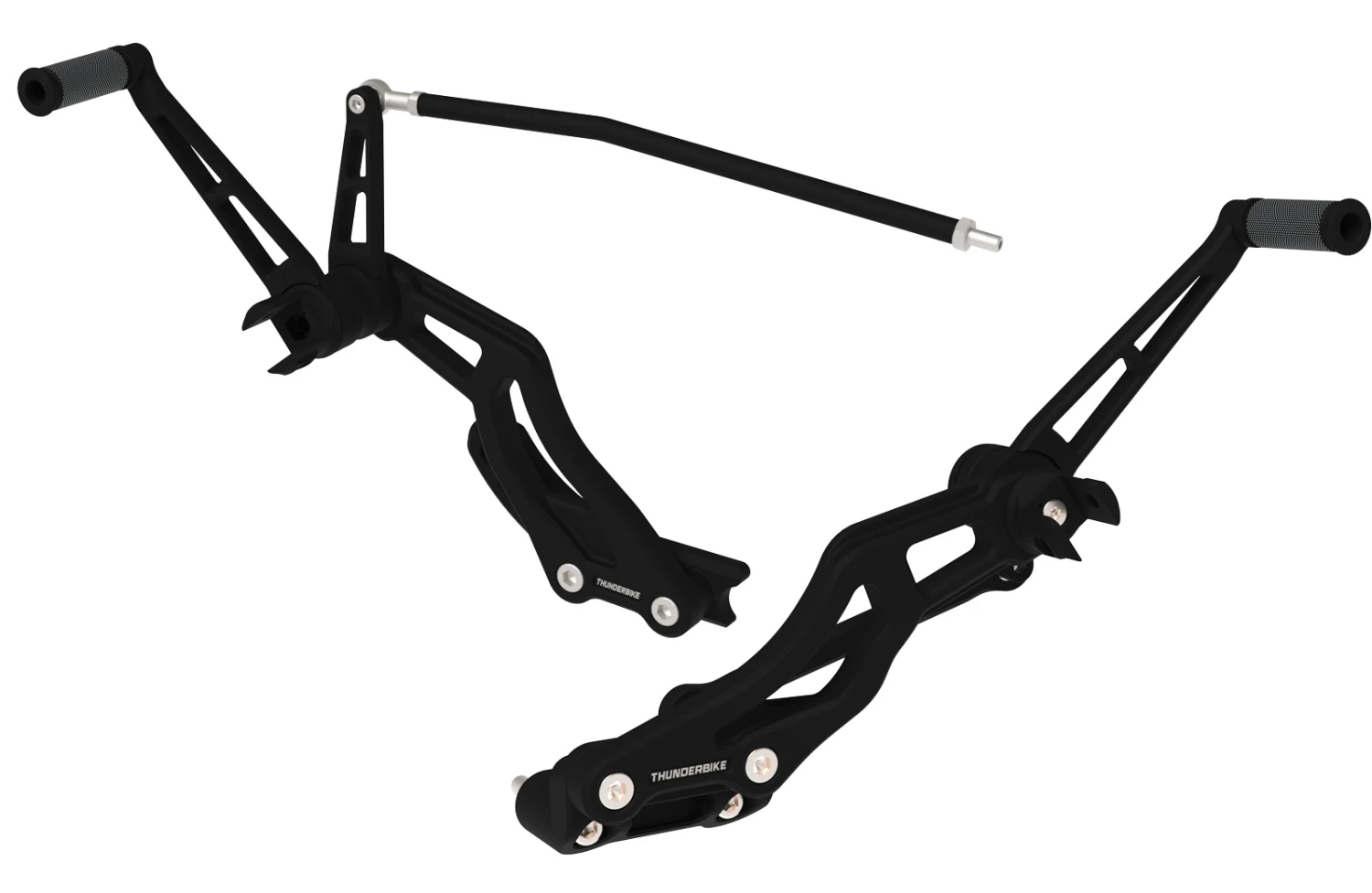 Fußrasten Vorverlegungskit Phantom Lang Schwarz Matt 3 Fußrasten Vorverlegungskit Phantom Lang Schwarz Matt