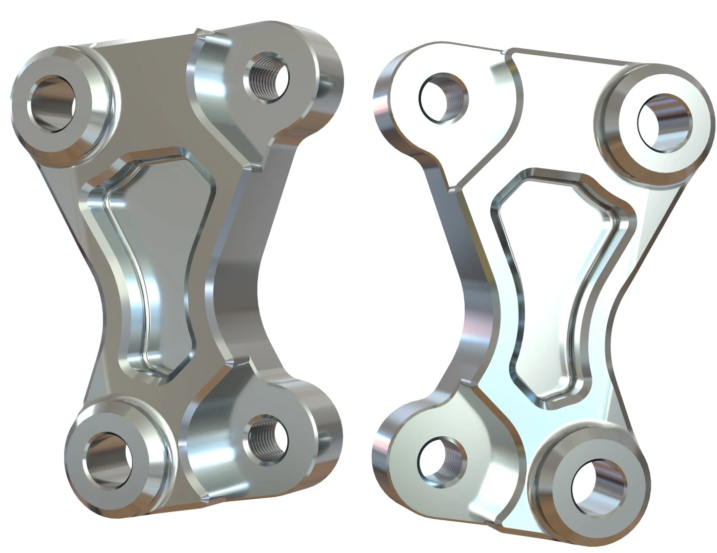 Bremssattel Adapter Set Axial 320->340mm Poliert 3 Bremssattel Adapter Set Axial 320->340mm Poliert